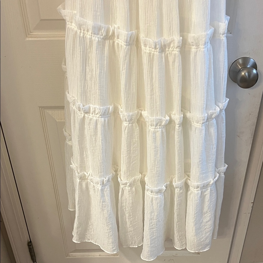 Skylar Rose White Puff-Sleeve Maxi Dress - Picture 3 of 4